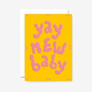 Wrap Klappkarte 'Yay New Baby'