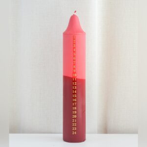 AdventskalenderKerze fuchsia red