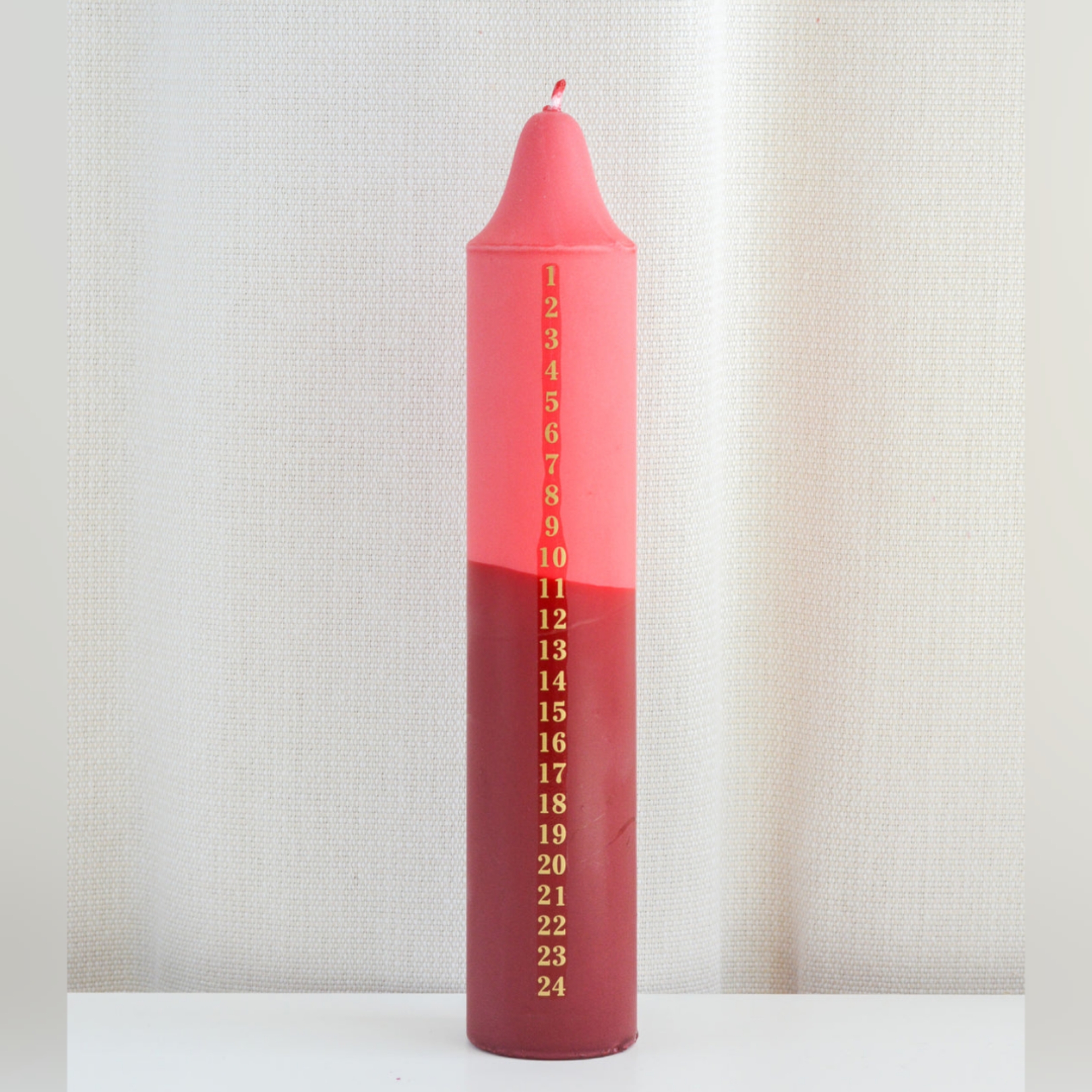 AdventskalenderKerze fuchsia red