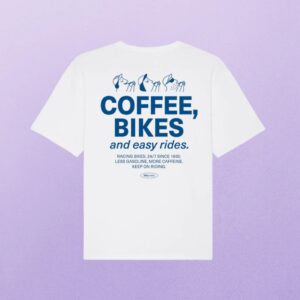 Tshirt 'Coffee, bikes and easy rides' studio ciao
