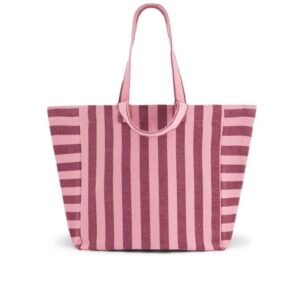 Rose in April Tote bag 'Elisa Burgunderrot/Rosa Stripes'