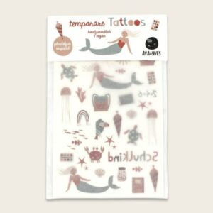 Ava&Yves Kindertattoo-Set 'Schulkind mit Glitzereffekt „Under The Sea“'