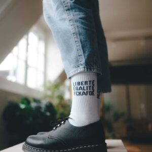 FCKAFDÉ Statement Socken in weiß von arrel