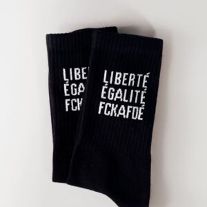 FCKAFDÉ Statement Socken in schwarz von arrel