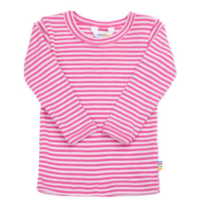 LangarmShirt Joha Wolle Seide 'pink gestreift'