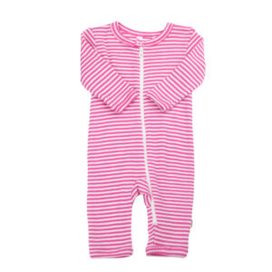 Jumpsuit Wolle Seide Joha 'pink gestreift'