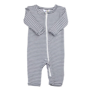 Jumpsuit Wolle Seide Joha 'grau gestreift'