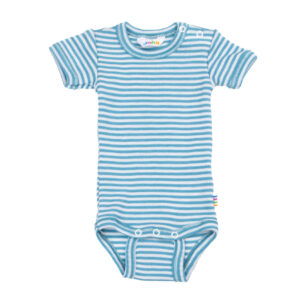 Kurzarm Body Wolle Seide Joha SS25   türkis, pink ,grau