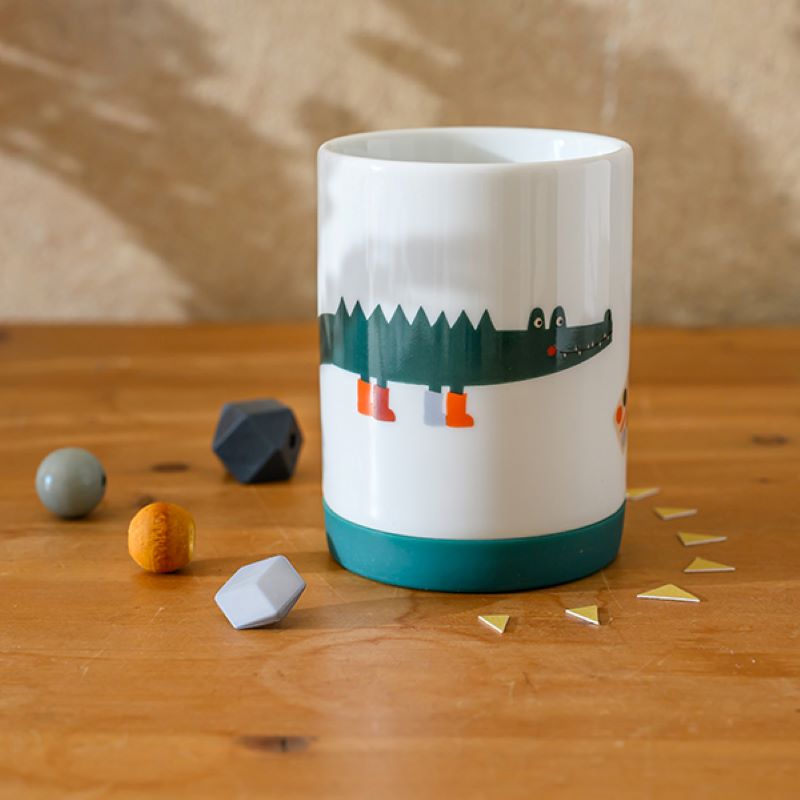 Ava&Yves Porzellan-Set 'Schulkind Adventure' mit großem Teller (23cm), Becher und Müslischale – Bild 6