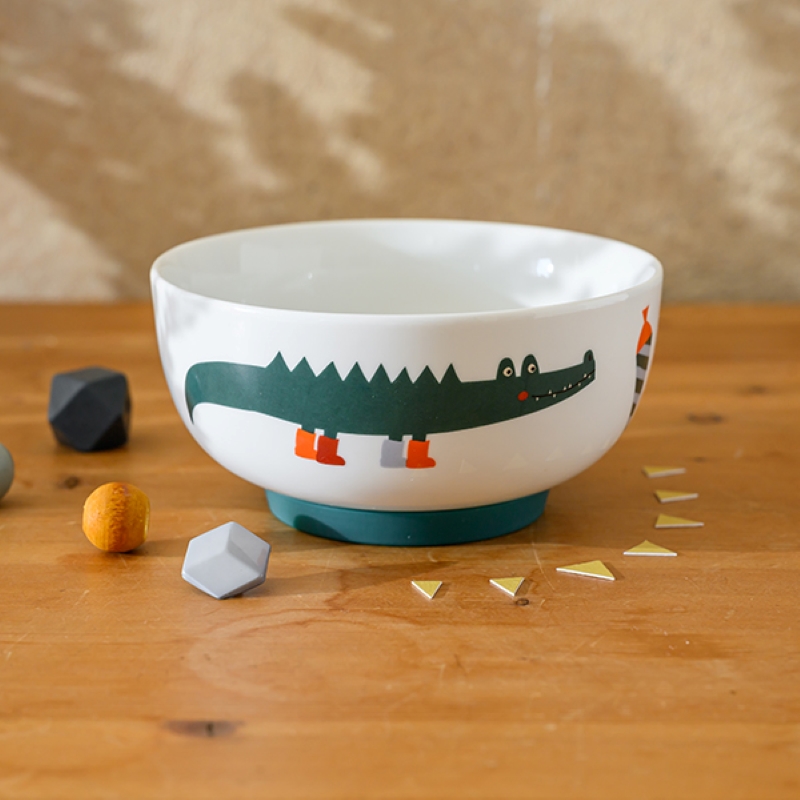 Ava&Yves Porzellan-Set 'Schulkind Adventure' mit großem Teller (23cm), Becher und Müslischale – Bild 8