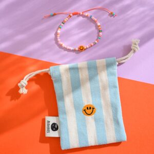 Ava&Yves Perlenarmband 'Smiley orange/rosa'